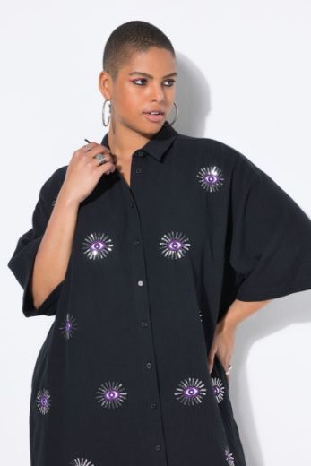 Moda za polnejše Haljina midi 3/4 rukava plus velikost, xxl, Ulla Popken in Johann Popken (JP1880)