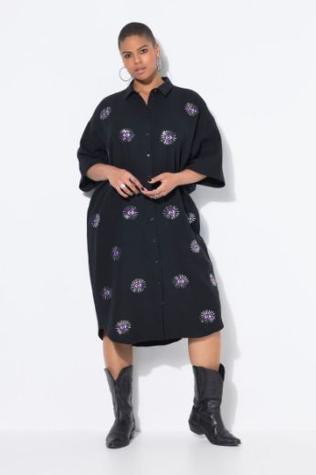 Moda za polnejše Haljina midi 3/4 rukava plus velikost, xxl, Ulla Popken in Johann Popken (JP1880)