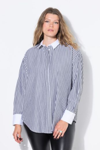 Moda za polnejše Košulja dugih rukava na pruge plus velikost, xxl, Ulla Popken in Johann Popken (JP1880)