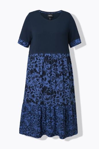 Moda za polnejše Haljina kratkih rukava A kroja plus velikost, xxl, Ulla Popken in Johann Popken (JP1880)