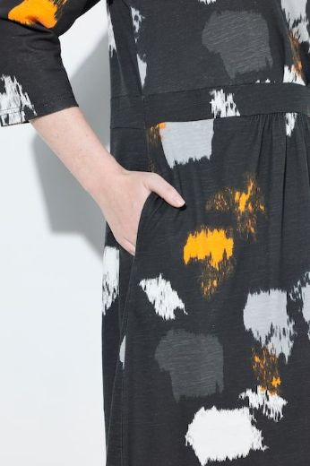 Moda za polnejše Haljina maxi 3/4 rukava plus velikost, xxl, Ulla Popken in Johann Popken (JP1880)