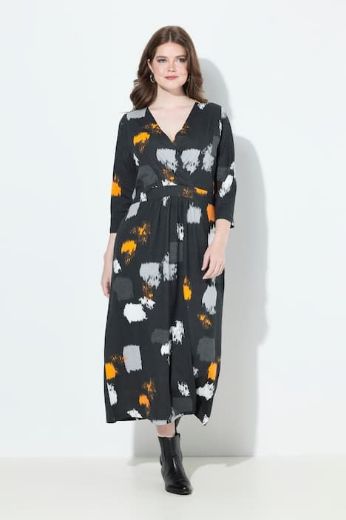 Moda za polnejše Haljina maxi 3/4 rukava plus velikost, xxl, Ulla Popken in Johann Popken (JP1880)