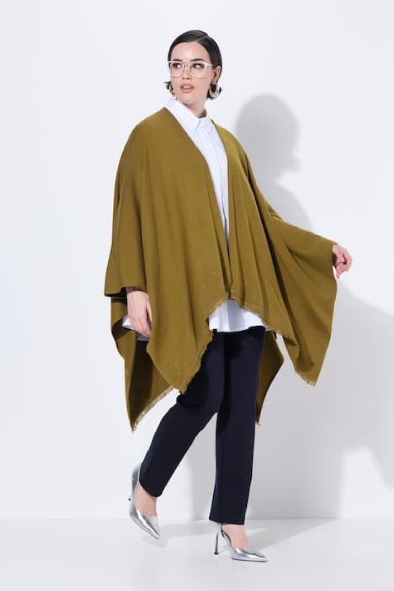 Moda za polnejše Pončo plus velikost, xxl, Ulla Popken in Johann Popken (JP1880)