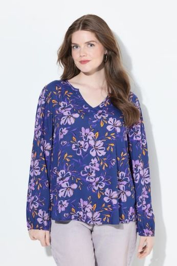 Moda za polnejše Bluza dugih rukava A kroja plus velikost, xxl, Ulla Popken in Johann Popken (JP1880)