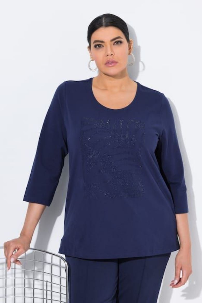 Moda za polnejše Majica 3/4 rukava okruglog ovratnika plus velikost, xxl, Ulla Popken in Johann Popken (JP1880)