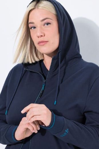 Moda za polnejše Majica dugih rukava s patentnim zatvaračem i kapuljačom plus velikost, xxl, Ulla Popken in Johann Popken (JP1880)
