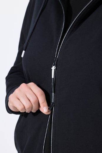 Moda za polnejše Majica dugih rukava s patentnim zatvaračem i kapuljačom plus velikost, xxl, Ulla Popken in Johann Popken (JP1880)