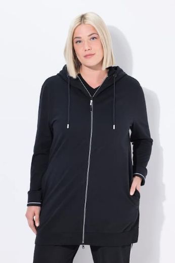 Moda za polnejše Majica dugih rukava s patentnim zatvaračem i kapuljačom plus velikost, xxl, Ulla Popken in Johann Popken (JP1880)