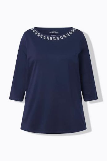 Moda za polnejše Majica 3/4 rukava A kroja plus velikost, xxl, Ulla Popken in Johann Popken (JP1880)