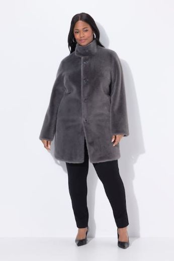 Moda za polnejše Kaput od mekog umjetnog krzna plus velikost, xxl, Ulla Popken in Johann Popken (JP1880)