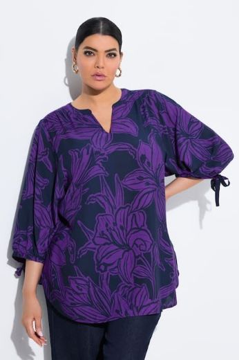 Moda za polnejše Bluza 3/4 rukavi s cvjetnim printom plus velikost, xxl, Ulla Popken in Johann Popken (JP1880)