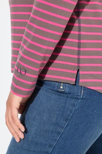 Moda za polnejše Majica dugih rukava na pruge plus velikost, xxl, Ulla Popken in Johann Popken (JP1880)