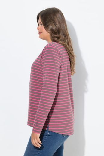 Moda za polnejše Majica dugih rukava na pruge plus velikost, xxl, Ulla Popken in Johann Popken (JP1880)
