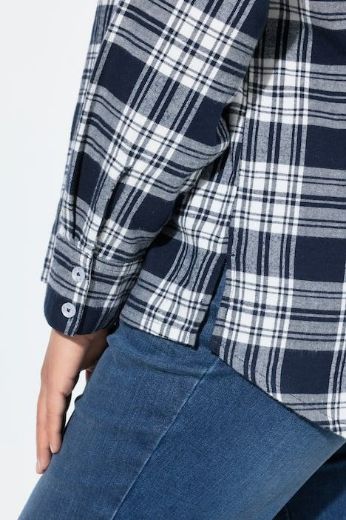 Moda za polnejše Bluza dugih rukava karirana plus velikost, xxl, Ulla Popken in Johann Popken (JP1880)