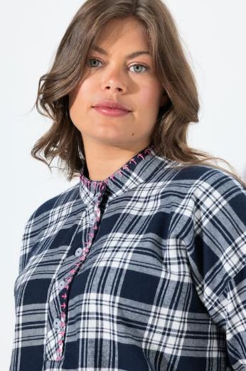 Moda za polnejše Bluza dugih rukava karirana plus velikost, xxl, Ulla Popken in Johann Popken (JP1880)