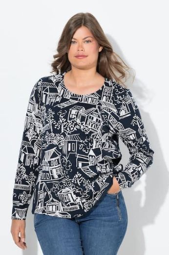 Moda za polnejše Majica dugih rukava plus velikost, xxl, Ulla Popken in Johann Popken (JP1880)