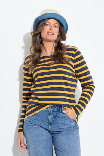 Moda za polnejše Majica dugih rukava na pruge plus velikost, xxl, Ulla Popken in Johann Popken (JP1880)
