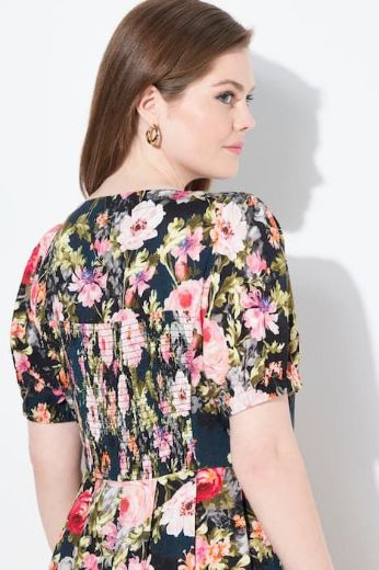 Moda za polnejše Haljina maxi kratkih rukava plus velikost, xxl, Ulla Popken in Johann Popken (JP1880)