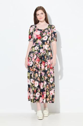 Moda za polnejše Haljina maxi kratkih rukava plus velikost, xxl, Ulla Popken in Johann Popken (JP1880)