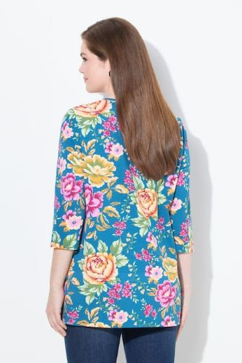 Moda za polnejše Majica 3/4 rukava cvjetnog motiva plus velikost, xxl, Ulla Popken in Johann Popken (JP1880)