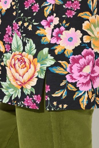 Moda za polnejše Majica 3/4 rukava cvjetnog motiva plus velikost, xxl, Ulla Popken in Johann Popken (JP1880)