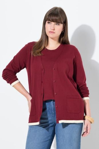 Moda za polnejše Kardigan na kopčanje plus velikost, xxl, Ulla Popken in Johann Popken (JP1880)
