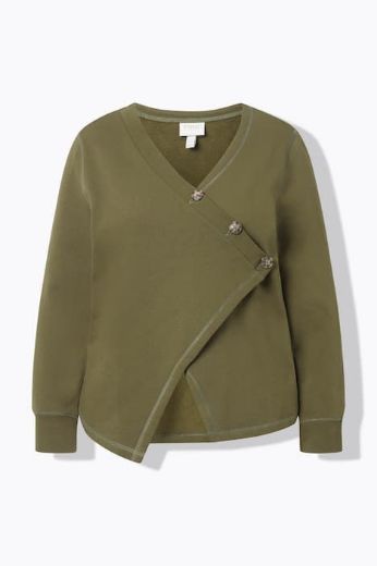Moda za polnejše Majica dugih rukava sa asimetričnim kopčanjem plus velikost, xxl, Ulla Popken in Johann Popken (JP1880)