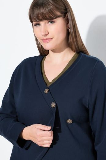 Moda za polnejše Majica dugih rukava sa asimetričnim kopčanjem plus velikost, xxl, Ulla Popken in Johann Popken (JP1880)
