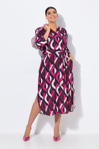Moda za polnejše Haljina maxi 3/4 rukava plus velikost, xxl, Ulla Popken in Johann Popken (JP1880)