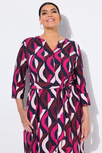 Moda za polnejše Haljina maxi 3/4 rukava plus velikost, xxl, Ulla Popken in Johann Popken (JP1880)