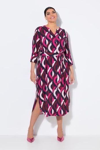 Moda za polnejše Haljina maxi 3/4 rukava plus velikost, xxl, Ulla Popken in Johann Popken (JP1880)