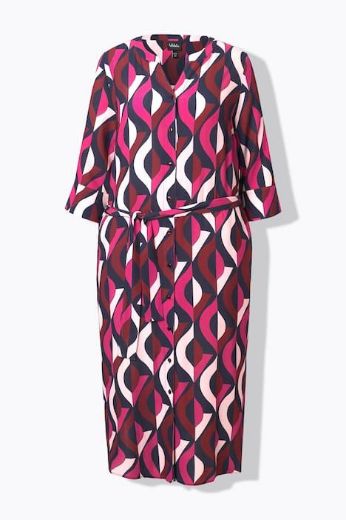 Moda za polnejše Haljina maxi 3/4 rukava plus velikost, xxl, Ulla Popken in Johann Popken (JP1880)