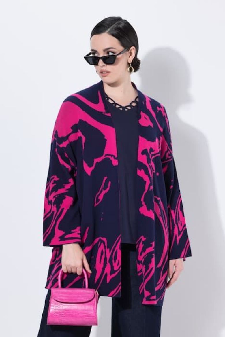 Moda za polnejše Kardigan 3/4 rukava šireg kroja plus velikost, xxl, Ulla Popken in Johann Popken (JP1880)