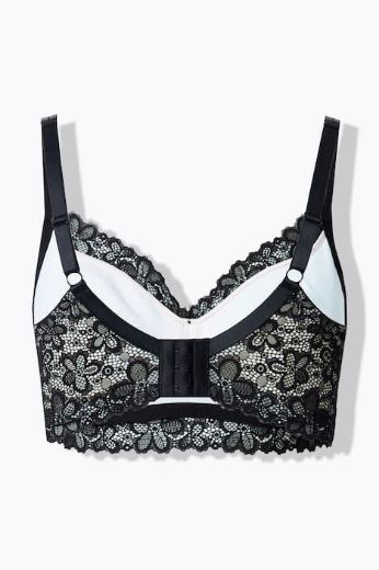 Moda za polnejše Grudnjak bez žice s dodatkom ukrasne čipke plus velikost, xxl, Ulla Popken in Johann Popken (JP1880)