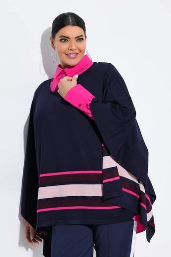 Moda za polnejše Pončo okruglog ovratnika plus velikost, xxl, Ulla Popken in Johann Popken (JP1880)