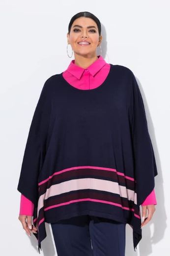 Moda za polnejše Pončo okruglog ovratnika plus velikost, xxl, Ulla Popken in Johann Popken (JP1880)