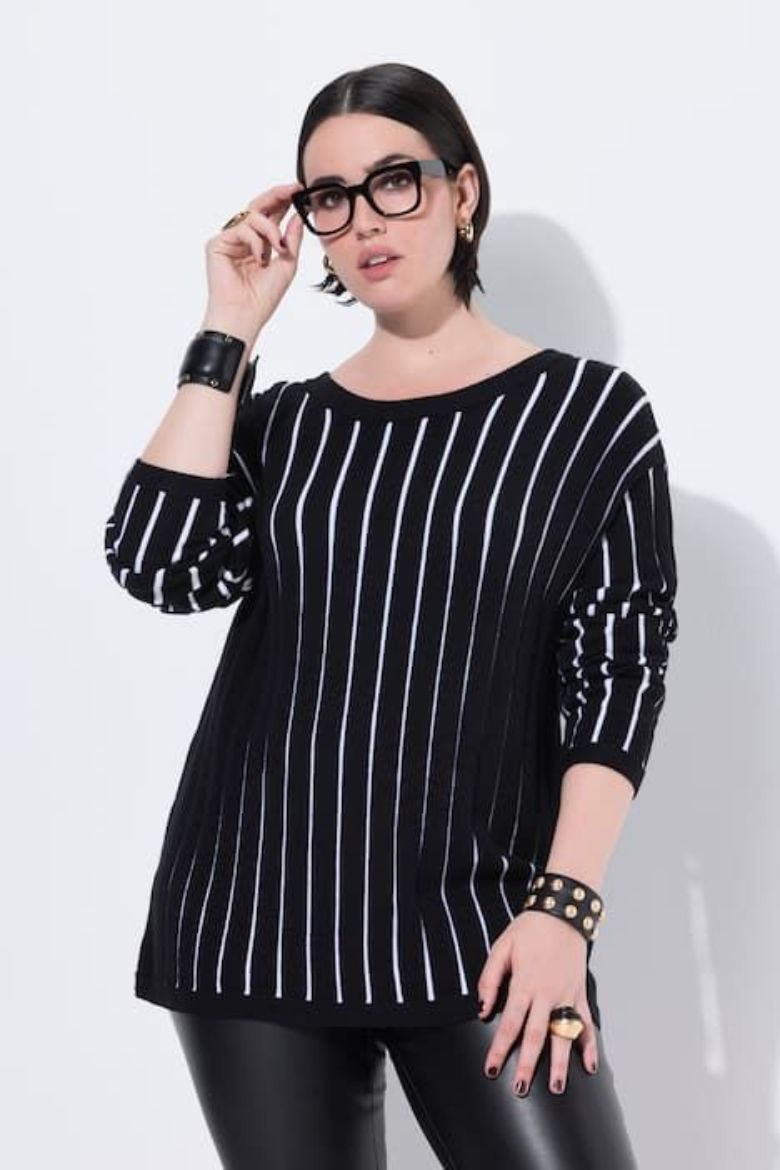 Moda za polnejše Pulover dugih rukava plus velikost, xxl, Ulla Popken in Johann Popken (JP1880)