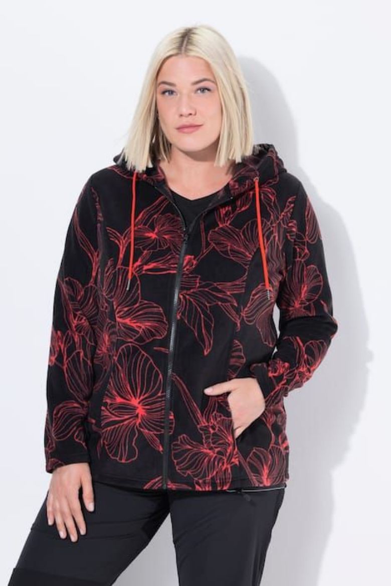 Moda za polnejše Majica dugih rukava s patentnim zatvaračem i kapuljačom plus velikost, xxl, Ulla Popken in Johann Popken (JP1880)