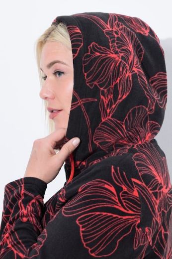 Moda za polnejše Majica dugih rukava s patentnim zatvaračem i kapuljačom plus velikost, xxl, Ulla Popken in Johann Popken (JP1880)