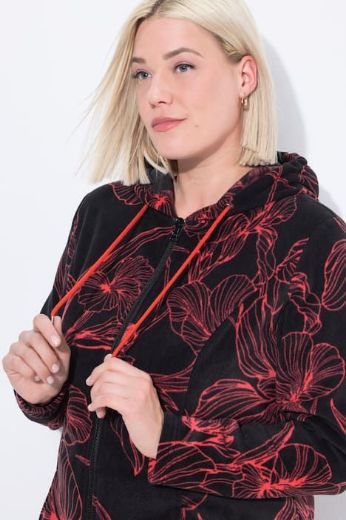 Moda za polnejše Majica dugih rukava s patentnim zatvaračem i kapuljačom plus velikost, xxl, Ulla Popken in Johann Popken (JP1880)