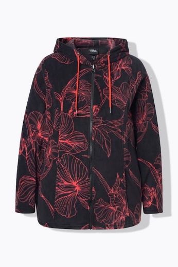 Moda za polnejše Majica dugih rukava s patentnim zatvaračem i kapuljačom plus velikost, xxl, Ulla Popken in Johann Popken (JP1880)