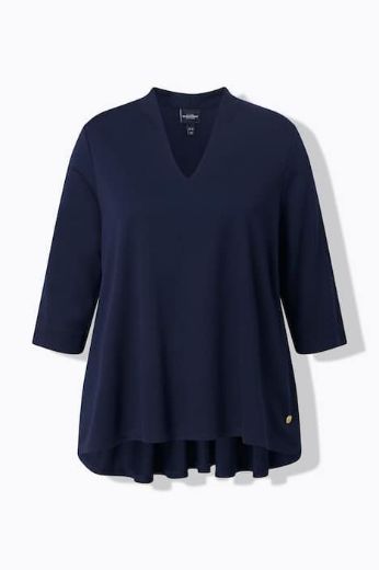 Moda za polnejše Majica 3/4 rukava V ovratnika plus velikost, xxl, Ulla Popken in Johann Popken (JP1880)