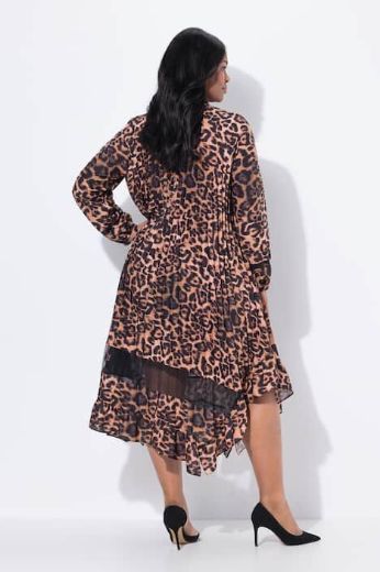 Moda za polnejše Haljina midi dugih rukava s leopard uzorkom plus velikost, xxl, Ulla Popken in Johann Popken (JP1880)