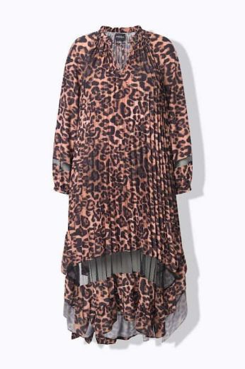 Moda za polnejše Haljina midi dugih rukava s leopard uzorkom plus velikost, xxl, Ulla Popken in Johann Popken (JP1880)