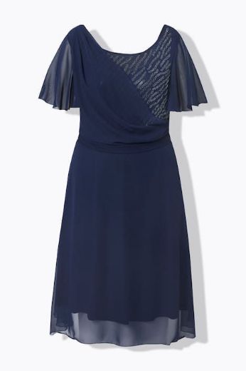 Moda za polnejše Haljina midi kratkih rukava plus velikost, xxl, Ulla Popken in Johann Popken (JP1880)