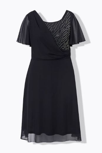Moda za polnejše Haljina midi kratkih rukava plus velikost, xxl, Ulla Popken in Johann Popken (JP1880)