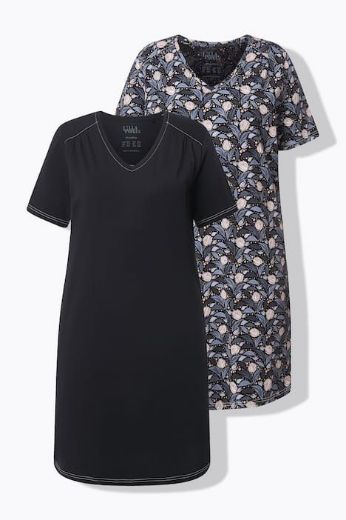 Moda za polnejše Spavaćica kratkih rukava 2 komada plus velikost, xxl, Ulla Popken in Johann Popken (JP1880)