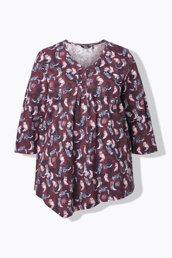 Moda za polnejše Majica 3/4 rukava A kroja plus velikost, xxl, Ulla Popken in Johann Popken (JP1880)