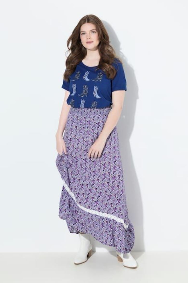 Moda za polnejše Suknja midi A kroja plus velikost, xxl, Ulla Popken in Johann Popken (JP1880)