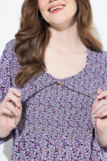 Moda za polnejše Bluza 3/4 rukava A kroja plus velikost, xxl, Ulla Popken in Johann Popken (JP1880)